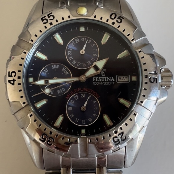 Men's Festina Quartz Watch , All Stainless Steel Water Resistant - Picture 6 of 6